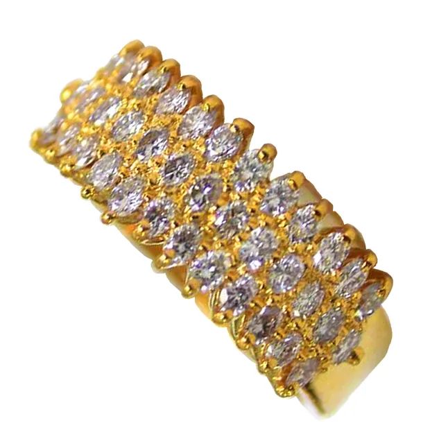 Glittering Diamond Elegance - 18kt Gold Eternity Ring (SDR3)