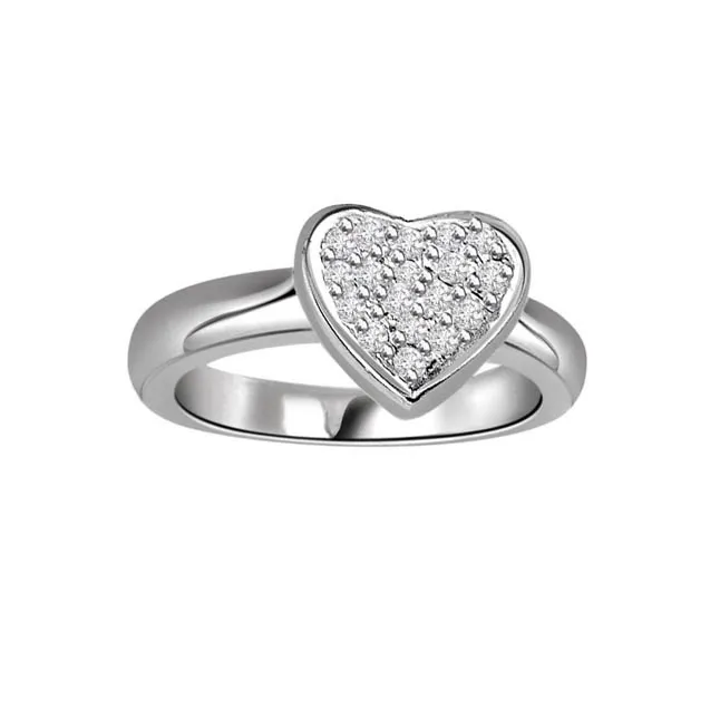 0.44cts Real Diamond Heart Shape Ring (SDR402)