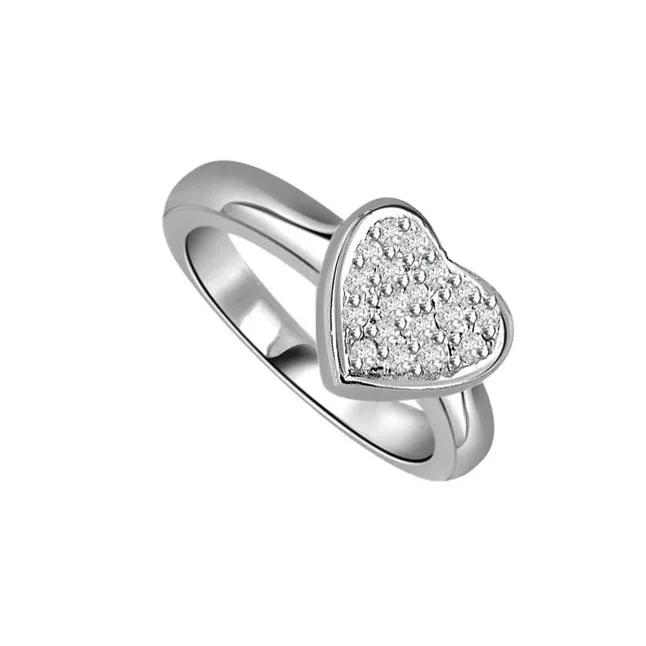 0.44cts Real Diamond Heart Shape Ring (SDR402)