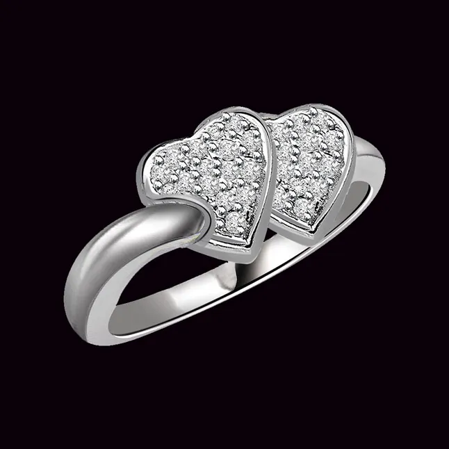 0.24cts Real Diamond Heart Shape Ring (SDR403)