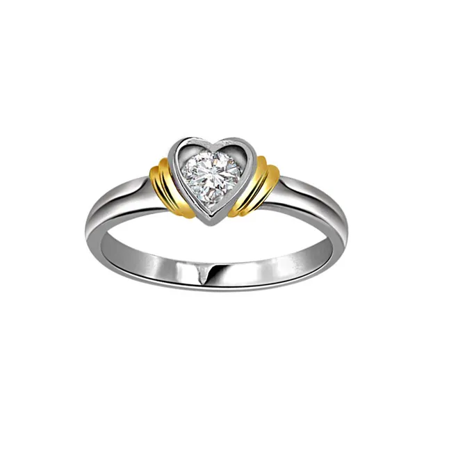 Fine 0.15 cts Diamond Heart Shape rings