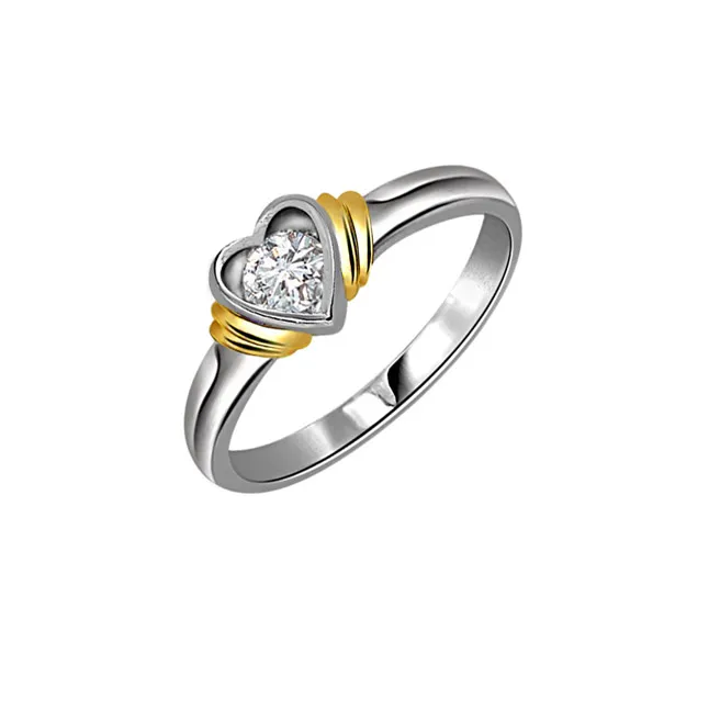 Fine 0.15 cts Diamond Heart Shape rings