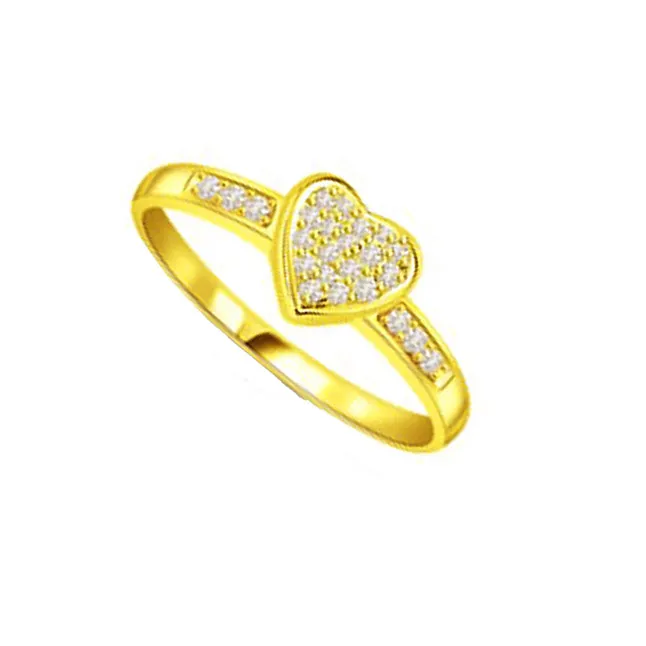 0.38cts Real Diamond Heart Shape Ring (SDR410)