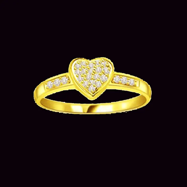 0.38cts Real Diamond Heart Shape Ring (SDR410)