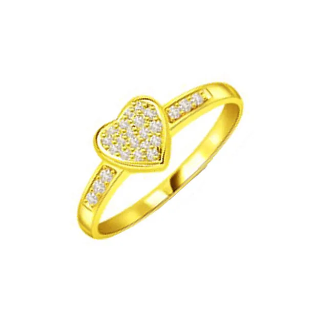 0.38cts Real Diamond Heart Shape Ring (SDR410)