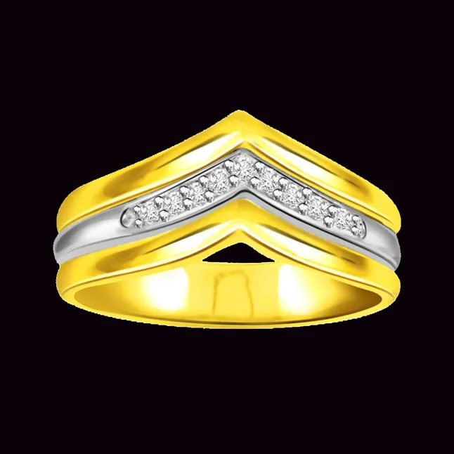 0.16cts Real Diamond Two Tone Ring (SDR416)