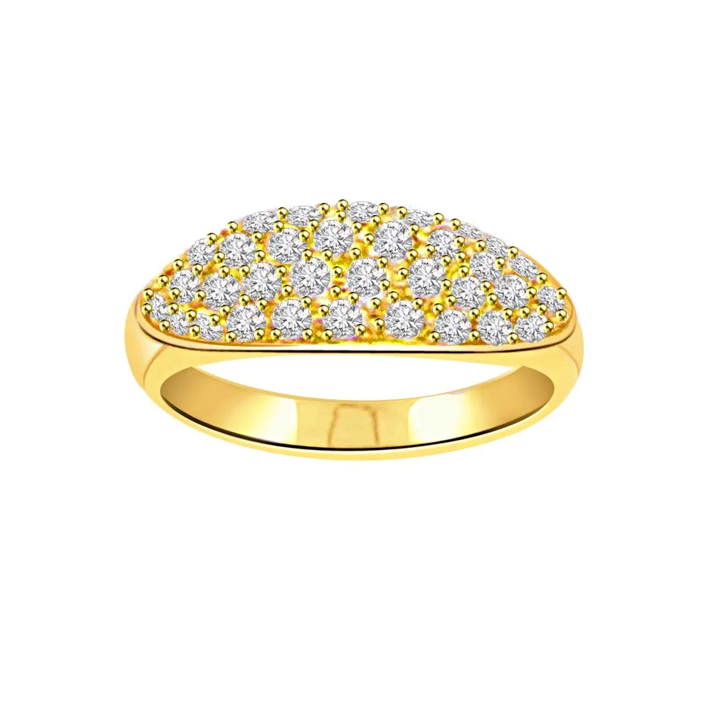 0.64ct Diamond Pave 18kt Gold rings -Pave Collection
