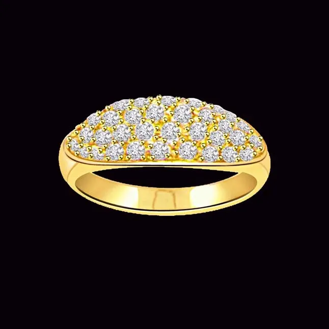 0.64cts Real Diamond Pave 18kt Gold Ring (SDR425)