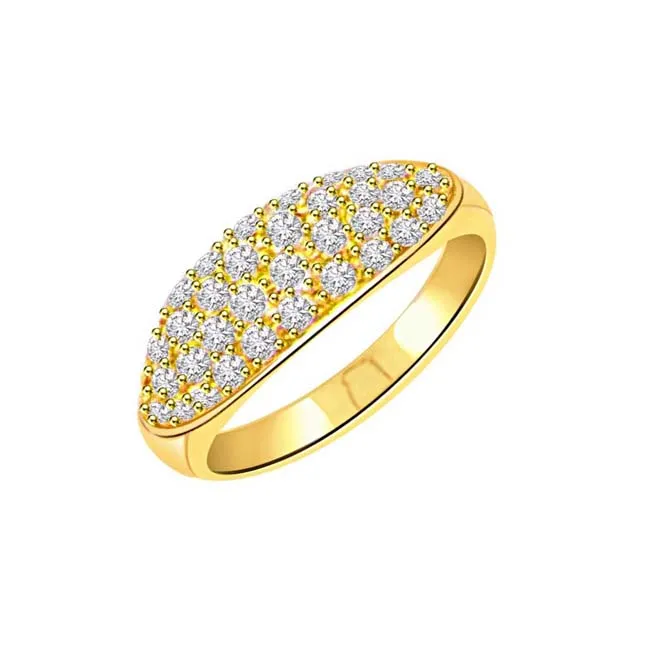 0.64ct Diamond Pave 18kt Gold rings -Pave Collection