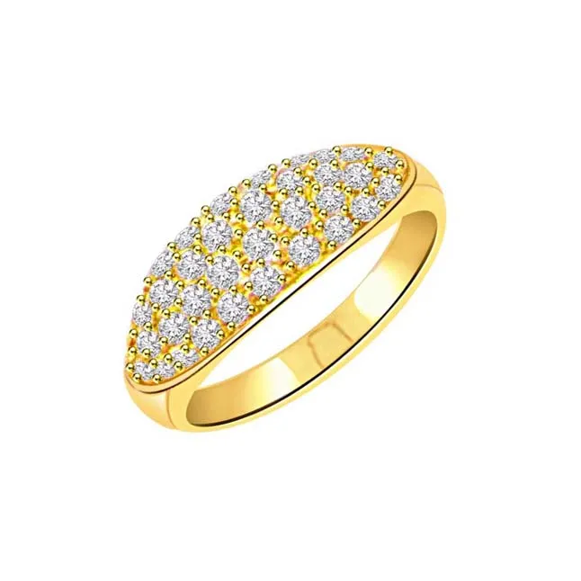 0.64cts Real Diamond Pave 18kt Gold Ring (SDR425)