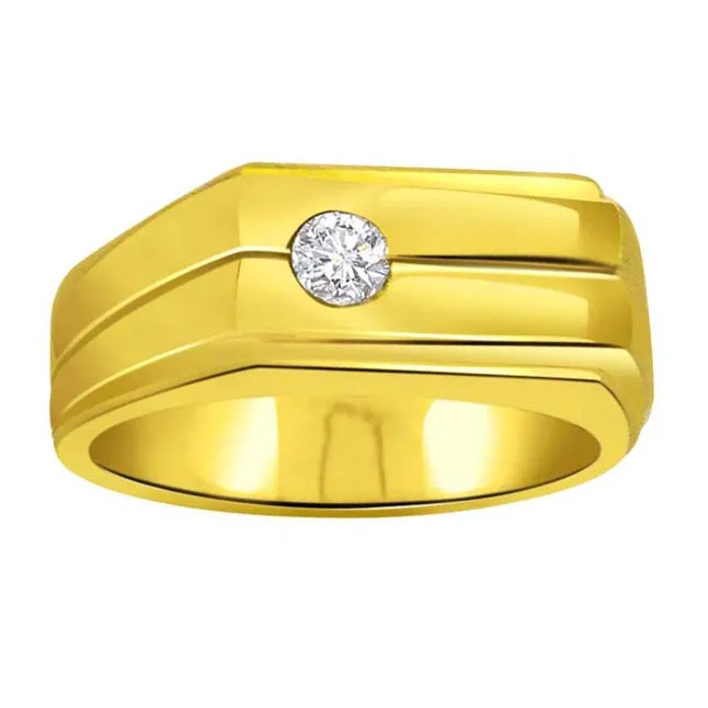 0.10cts Real Diamond 18kt Gold Men's Ring (SDR426)