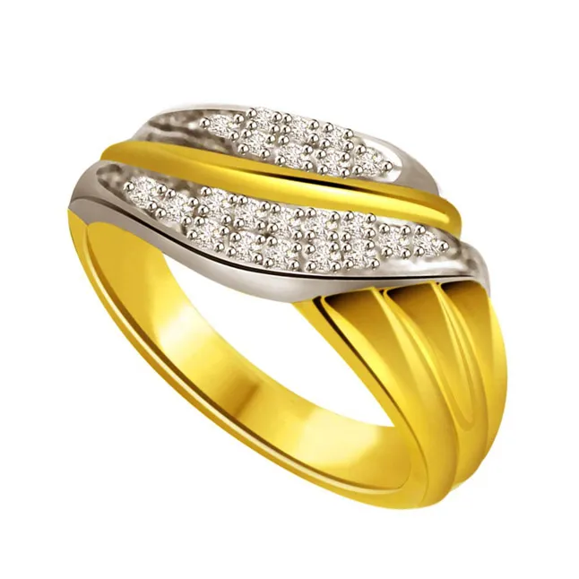 0.25cts Real Diamond Two-Tone 18kt Gold Ring (SDR427)