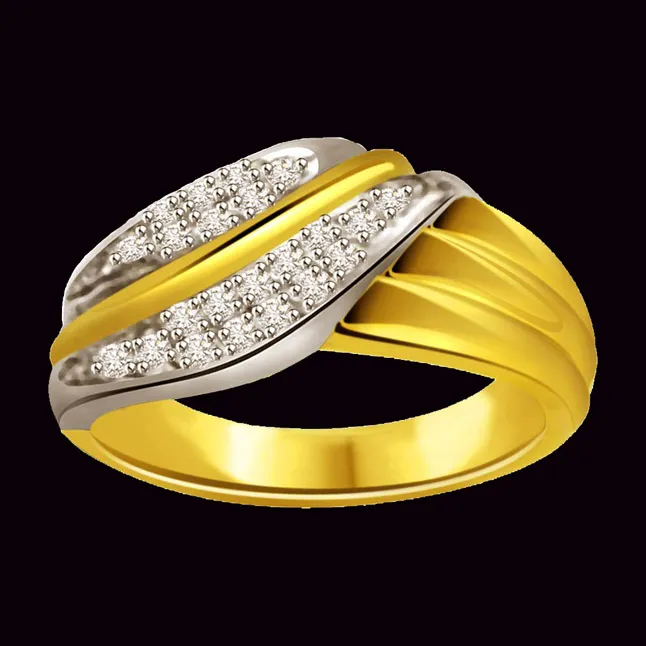 0.25cts Real Diamond Two-Tone 18kt Gold Ring (SDR427)