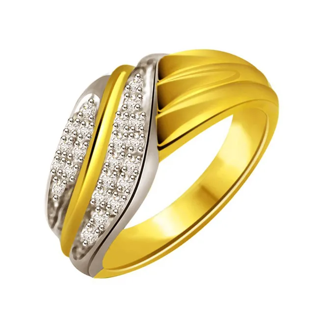 0.25cts Real Diamond Two-Tone 18kt Gold Ring (SDR427)