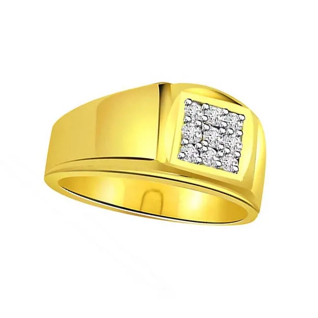0.27ct Diamond Two -Tone 18kt Gold rings -White Yellow Gold rings