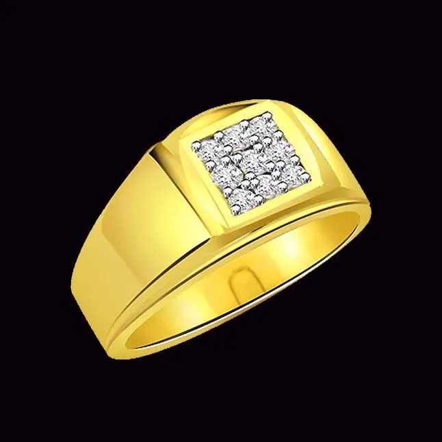 0.27ct Diamond Two -Tone 18kt Gold rings -White Yellow Gold rings