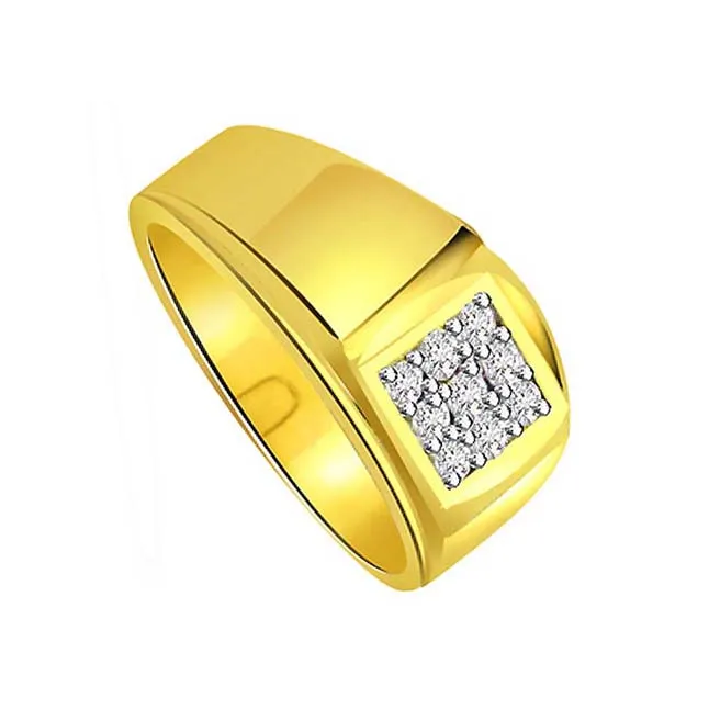 0.27ct Diamond Two -Tone 18kt Gold rings -White Yellow Gold rings