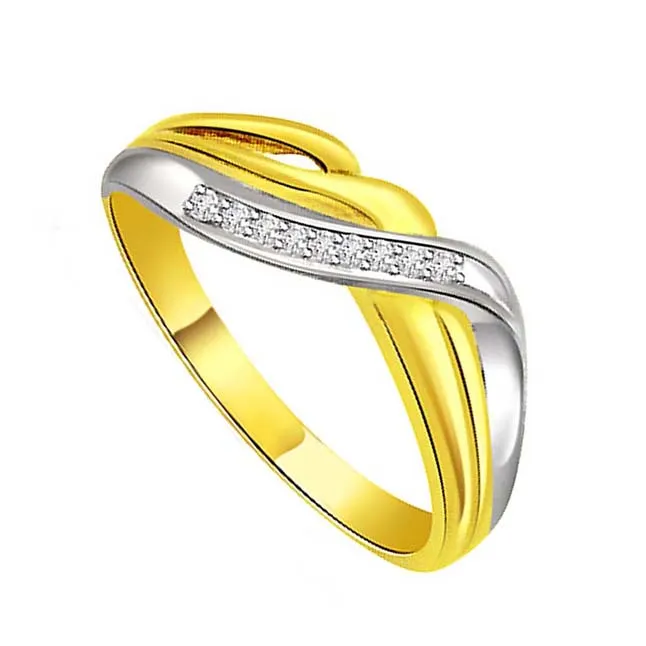 0.18cts Real Diamond Two-Tone 18kt Gold Ring (SDR430)