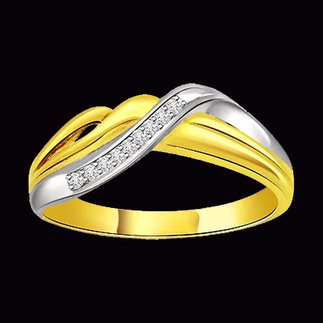 0.18cts Real Diamond Two-Tone 18kt Gold Ring (SDR430)