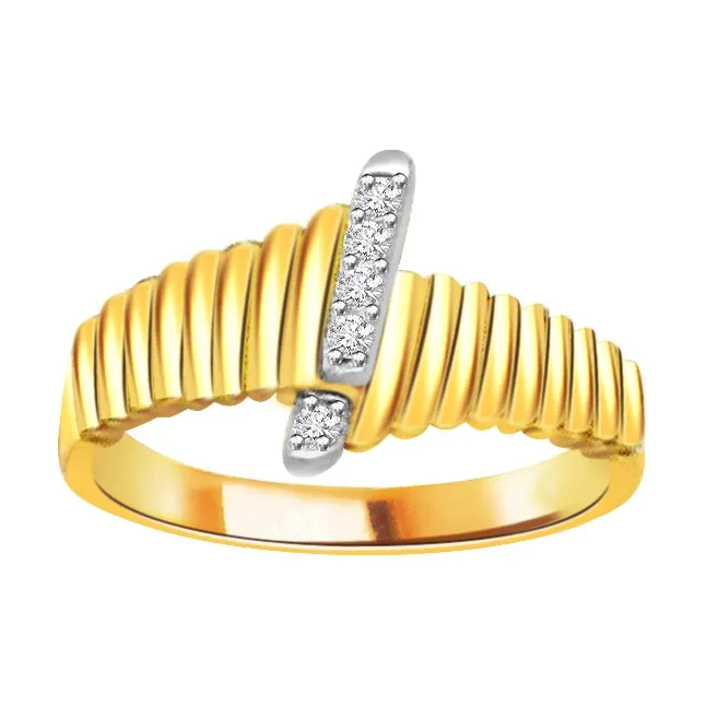 0.35ct Diamond 18kt Yellow Gold rings -White Yellow Gold rings