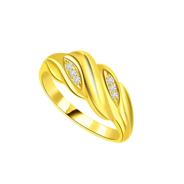 0.18cts Real Diamond 18kt Yellow Gold Ring (SDR442)