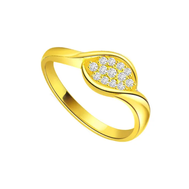 0.39cts Real Diamond 18kt Yellow Gold Ring (SDR443)