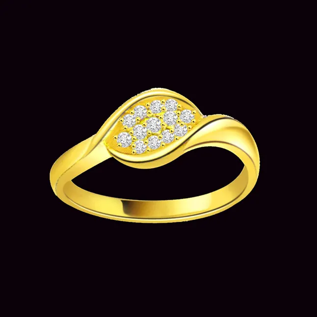 0.39cts Real Diamond 18kt Yellow Gold Ring (SDR443)