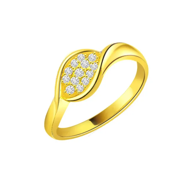 0.39cts Real Diamond 18kt Yellow Gold Ring (SDR443)