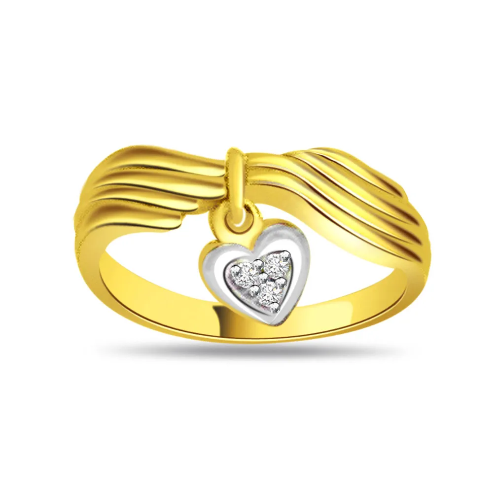 0.06ct Diamond Heart Shape 18kt Gold rings