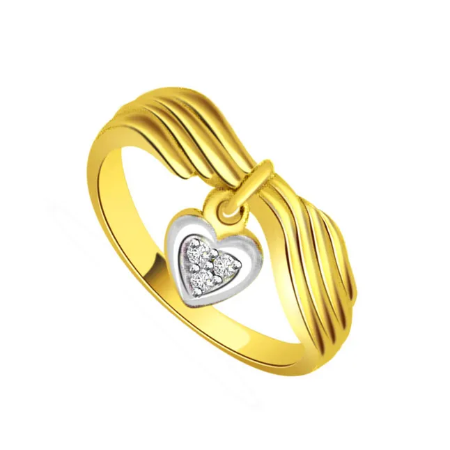 0.06ct Diamond Heart Shape 18kt Gold rings