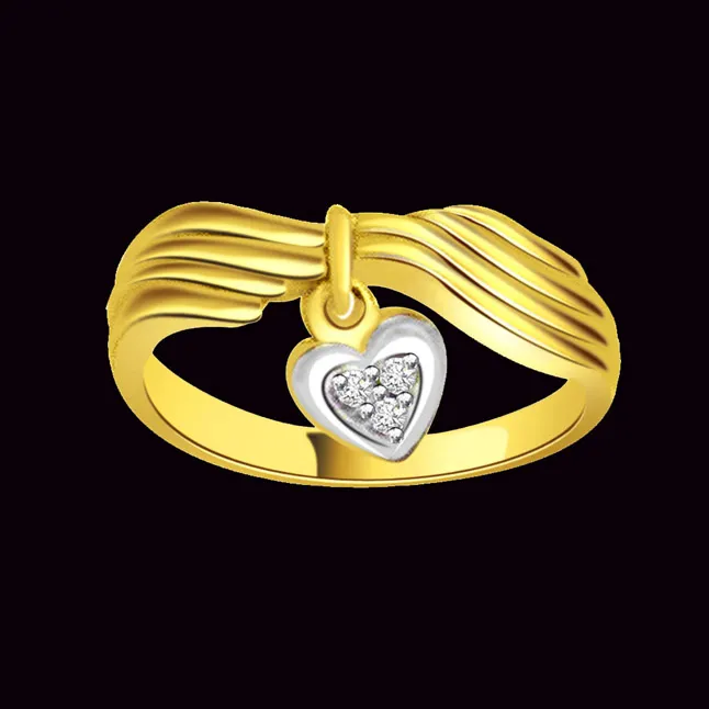 0.06cts Real Diamond Heart Shape 18kt Gold Ring (SDR448)