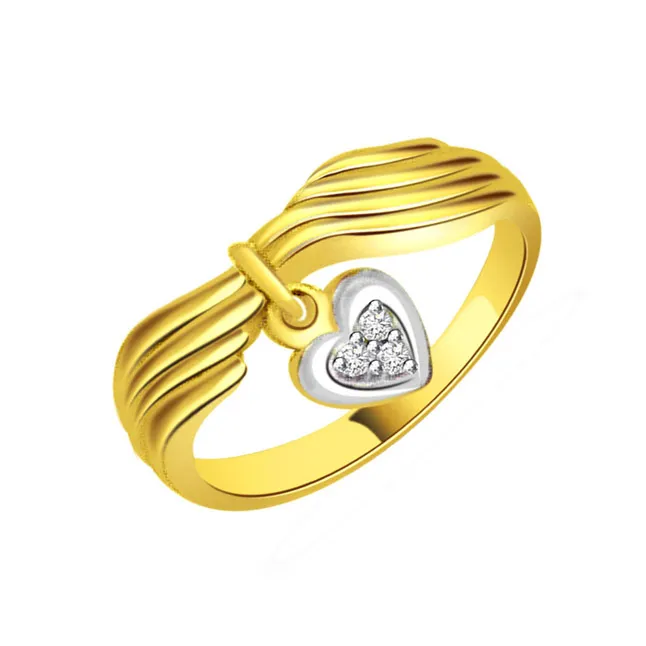 0.06ct Diamond Heart Shape 18kt Gold rings