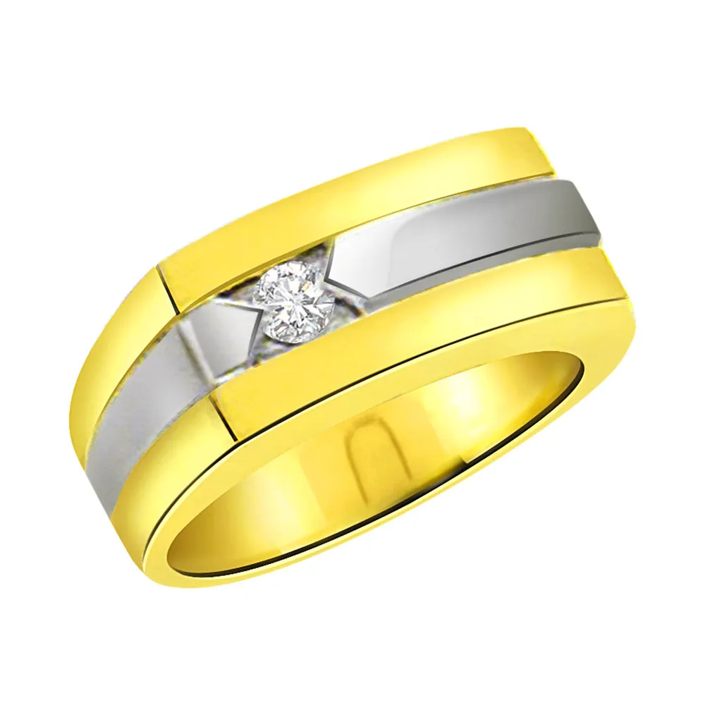 0.10ct Diamond Fine Two -Tone 18kt Gold rings