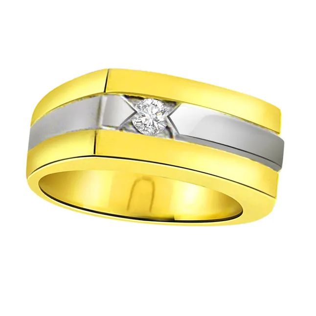 0.10cts Real Diamond Fine Two-Tone 18kt Gold Ring (SDR449)