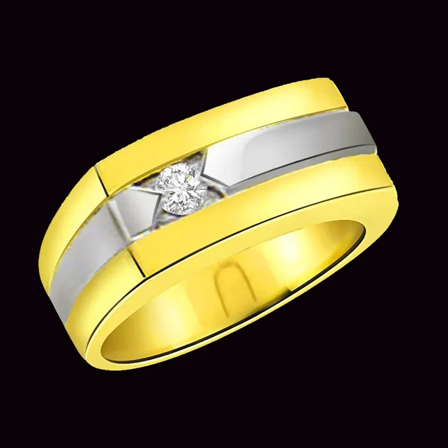 0.10cts Real Diamond Fine Two-Tone 18kt Gold Ring (SDR449)