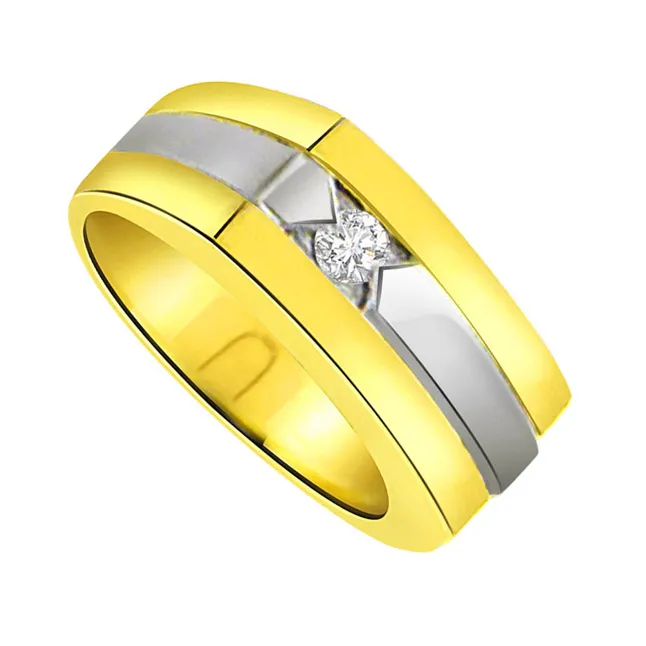 0.10cts Real Diamond Fine Two-Tone 18kt Gold Ring (SDR449)