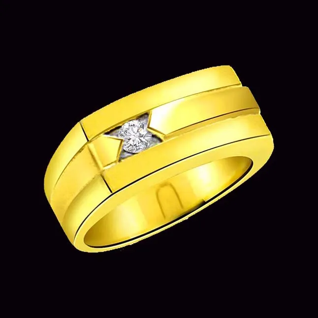 0.10cts Real Diamond Classic Two-Tone 18kt Gold Ring (SDR450)