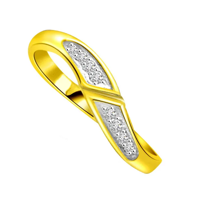 0.16cts Real Diamond Designer 18kt Gold Ring (SDR452)