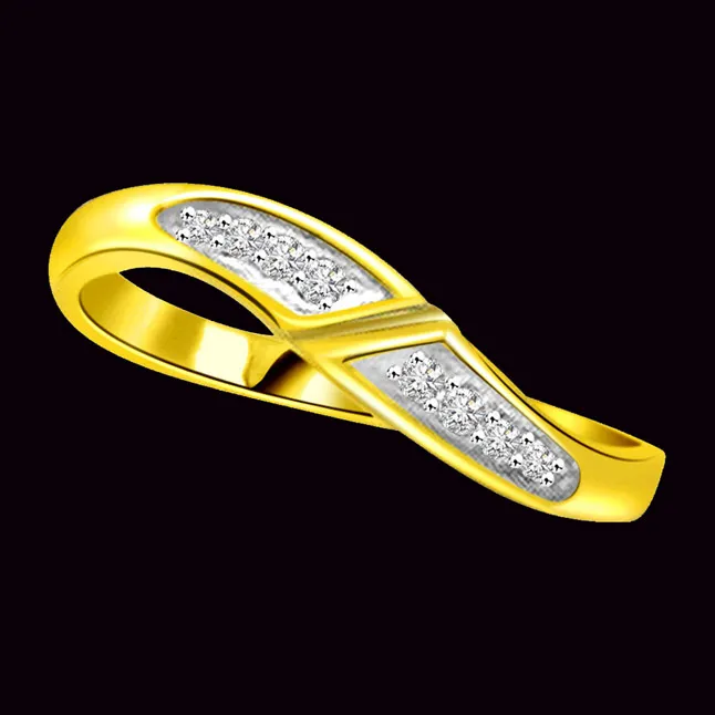 0.16cts Real Diamond Designer 18kt Gold Ring (SDR452)