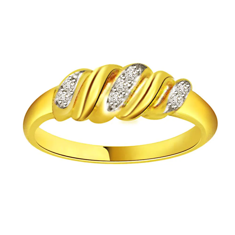 Two -Tone Diamond Gold rings SDR454