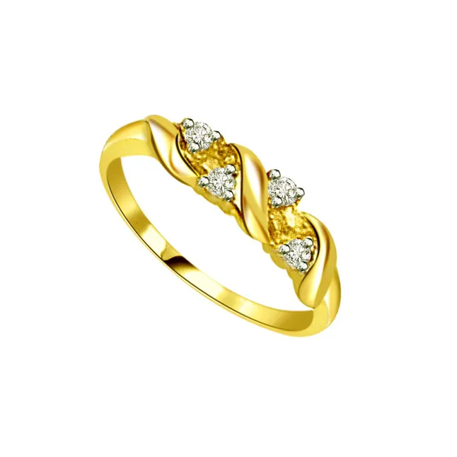 Classic Real Diamond Gold Ring (SDR455)