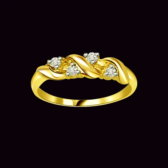 Classic Real Diamond Gold Ring (SDR455)