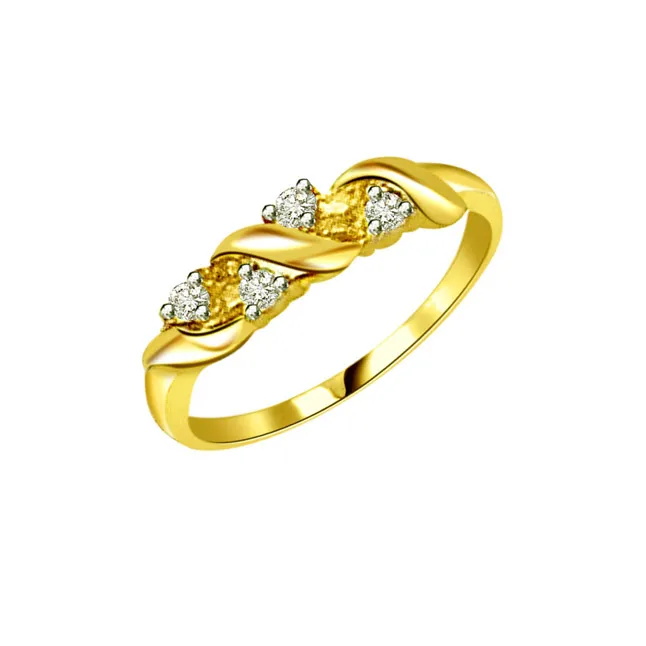 Classic Real Diamond Gold Ring (SDR455)