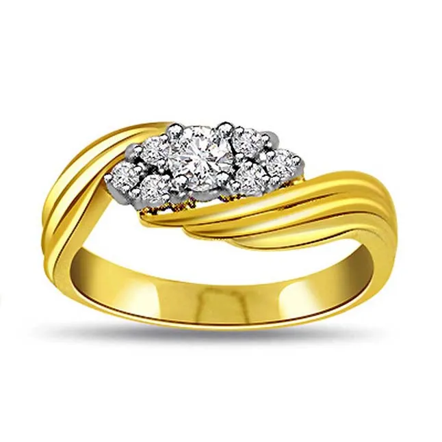 0.67ct Diamond Gold rings SDR463 -White Yellow Gold rings