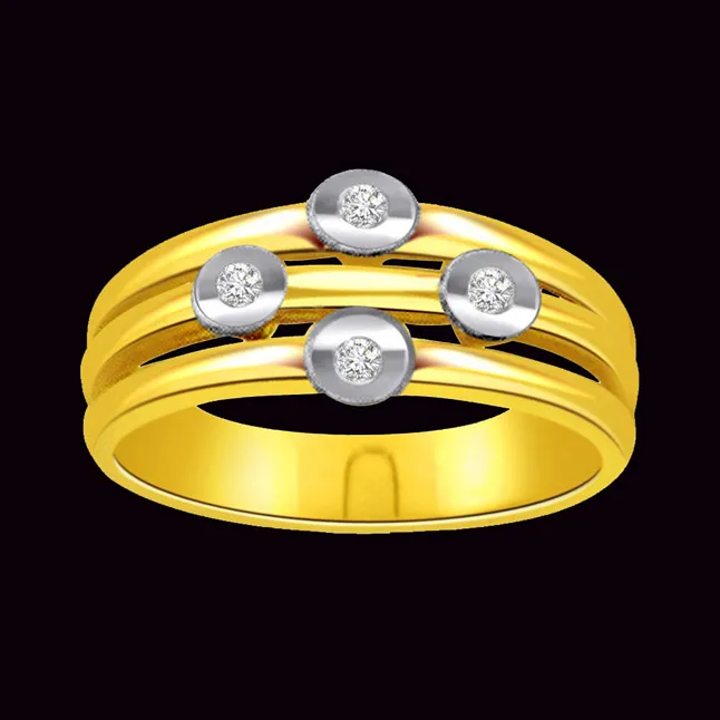 Designer Real Diamond Gold Ring (SDR466)