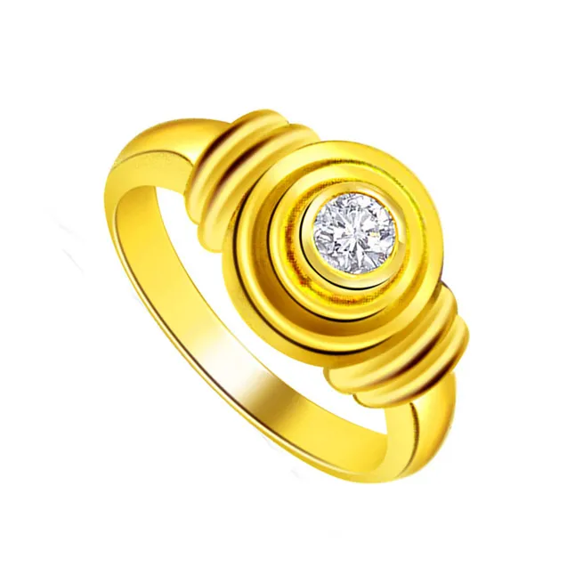 Diamond Solitaire Gold rings SDR470