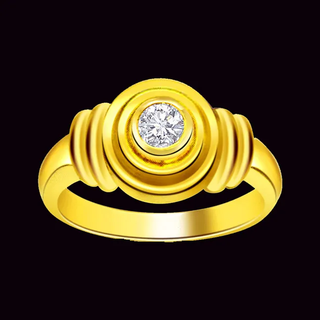 Real Diamond Solitaire Gold Ring (SDR470)