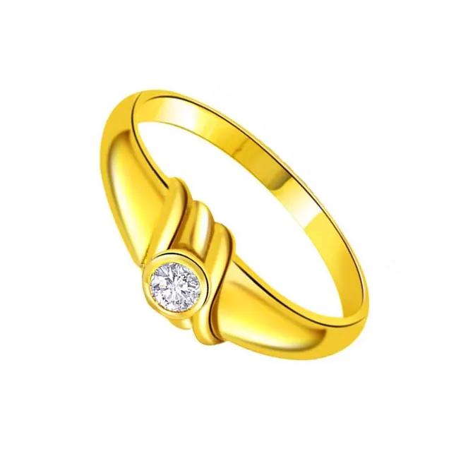 Real Diamond Solitaire Gold Ring (SDR471)