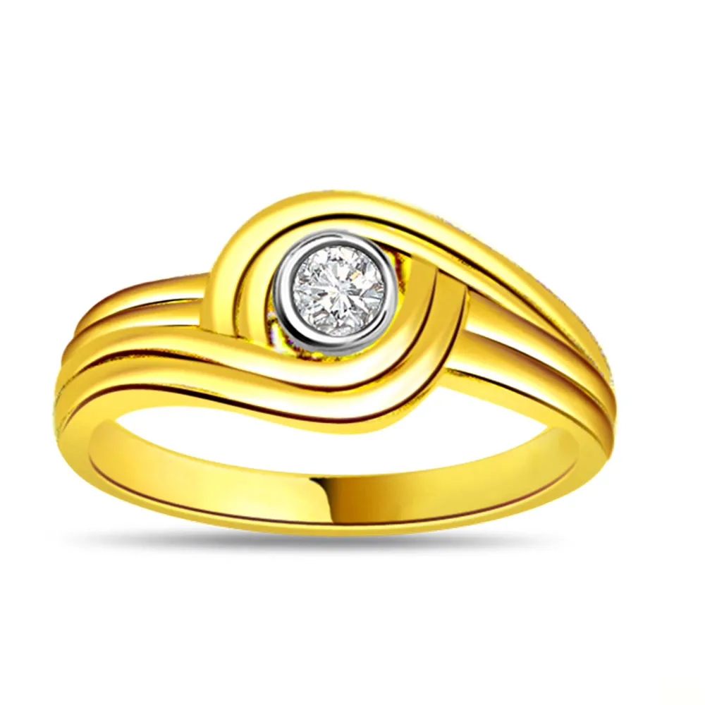 Diamond Solitaire Gold rings SDR472 -18k Engagement rings