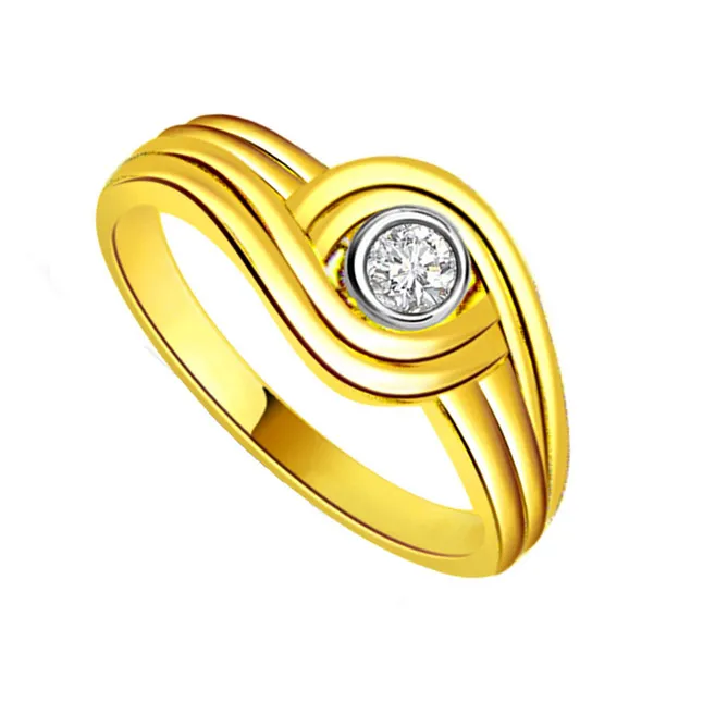 Real Diamond Solitaire Gold Ring (SDR472)